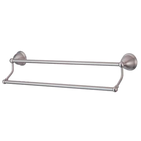 Kingston Brass Restoration 18" Dual Towel Bar, Brushed Nickel BA396318SN